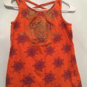 Girls 14/16 Orange and Purple Tank Top